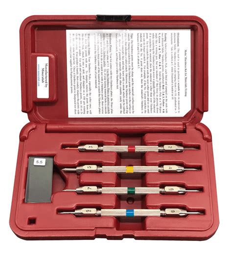 scratch test kit|mohs hardness kit.